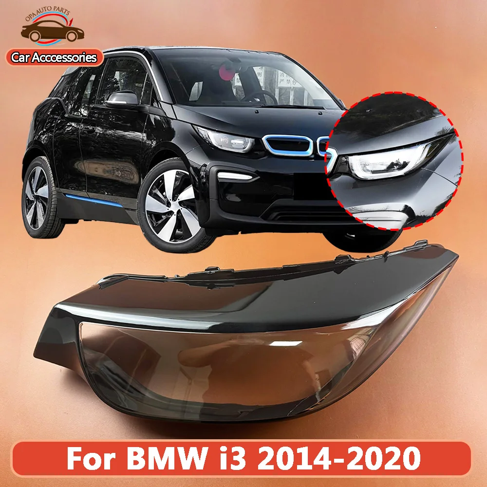 Car Front Headlight cover For BMW i3 2014-2020 Car Accessories Transparent Headlight Shade Cover Lampshade Shell Lens Plexiglass