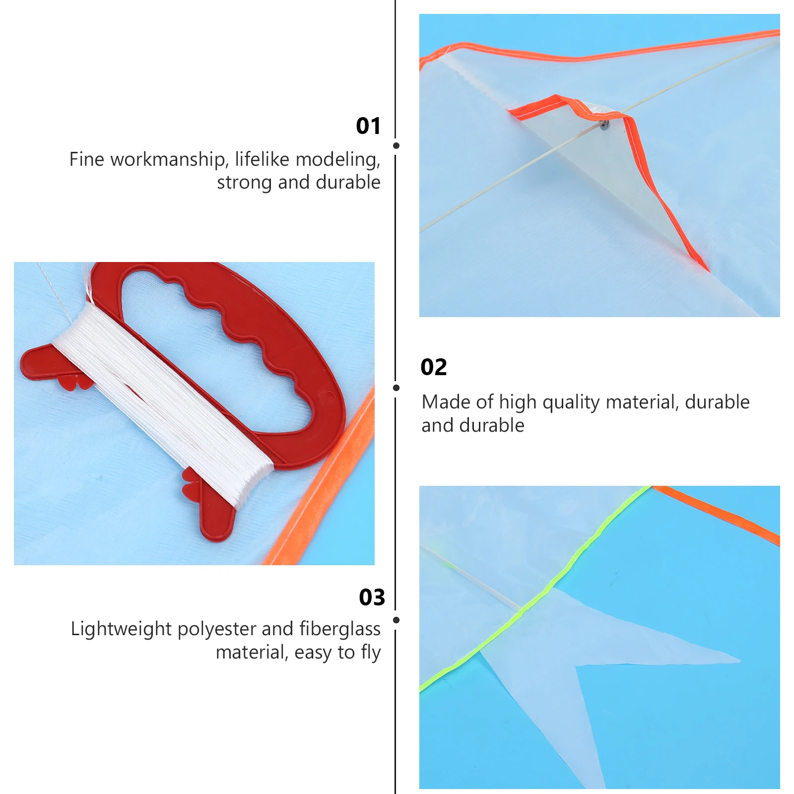 4 set Diy Blank Painting Kite For Kids White Fabric Outdoor Flying Gift Set Lightweight Polyester Fiberglass Kite Making Kit