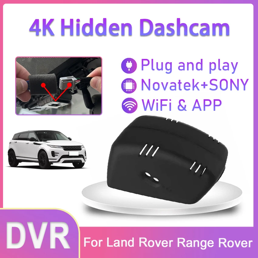 

New! Car DVR Wifi Camera UHD 2160P 4K Dash Cam Video Recorder Original For Land Rover Range Rover 360PS 400PS 530PS 2023 DashCam