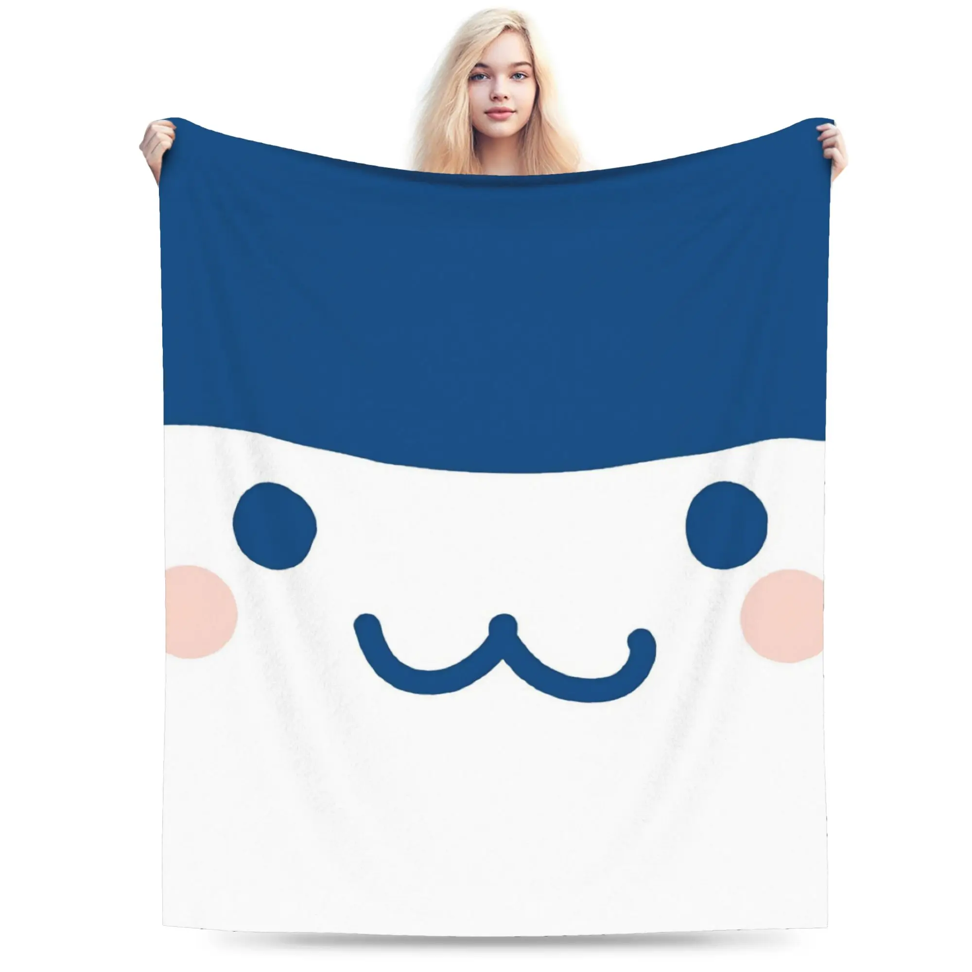 Super Soft Cartoon T-Tamagotchi Throw Blanket Premium Flannel Fleece Lightweight Bed Blanket Warm Plush Bedspread All Season Use