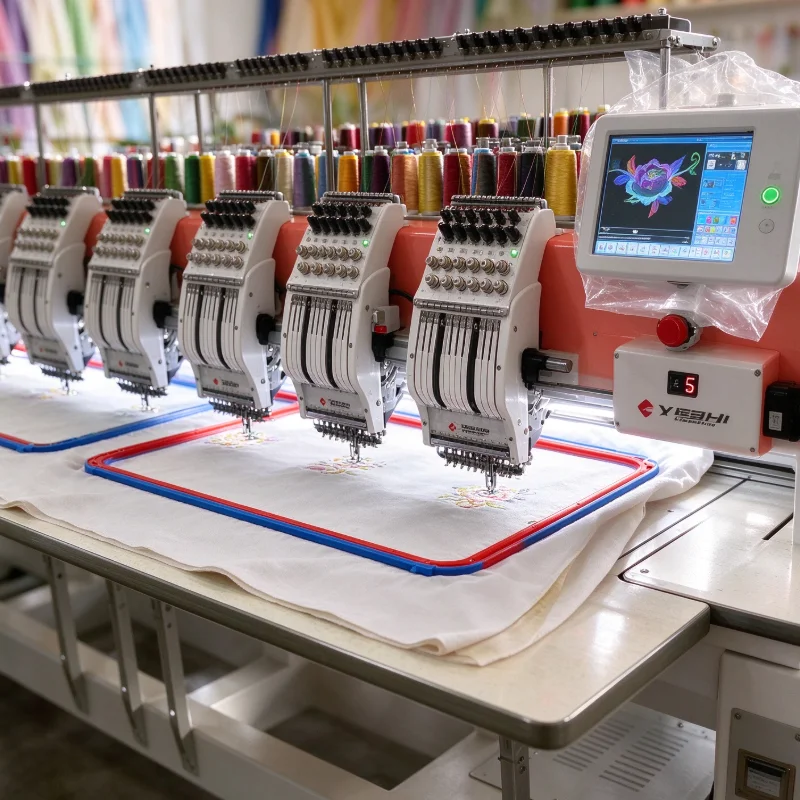 Customized Professional Embroidery Machine Computerized 9 Needle Cap T Shirt Embroidery Device for Custom Logo Service