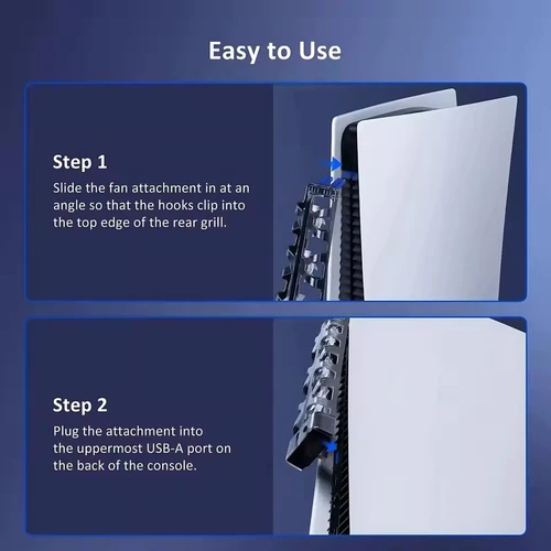 Imagen 2 del producto Enfriador para Sony Play Station Playstation PS5 PS 5 consola de disco Digital ventilador de refrigeración accesorios para juegos ventilador USB juego de mesa
