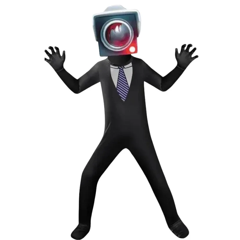 

aaa12 3Skibidi Costume Adult Skibidi Toilet Cosplay Costumes Speaker Tv Man Bodysuit Jumpsuits Mask Halloween funny C
