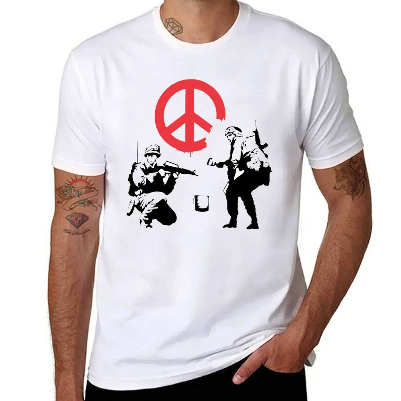 

Bankys Inspired Peace Soldiers T-Shirt g man t shirts for men t shirts for man cotton soft t shirt man designer T-Shirt