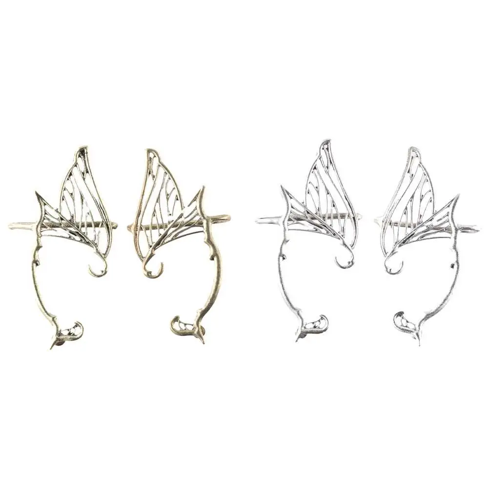 

Antique Gold Color Elf Ear Clip Alloy Ear Hook Single Side Earrings Jewelry Accessories Korean Style Ear Cuff Carnival