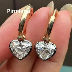 Pirmiana 14K Yellow Gold 2ct Lab Grown Diamond Earrings Engagement for Women