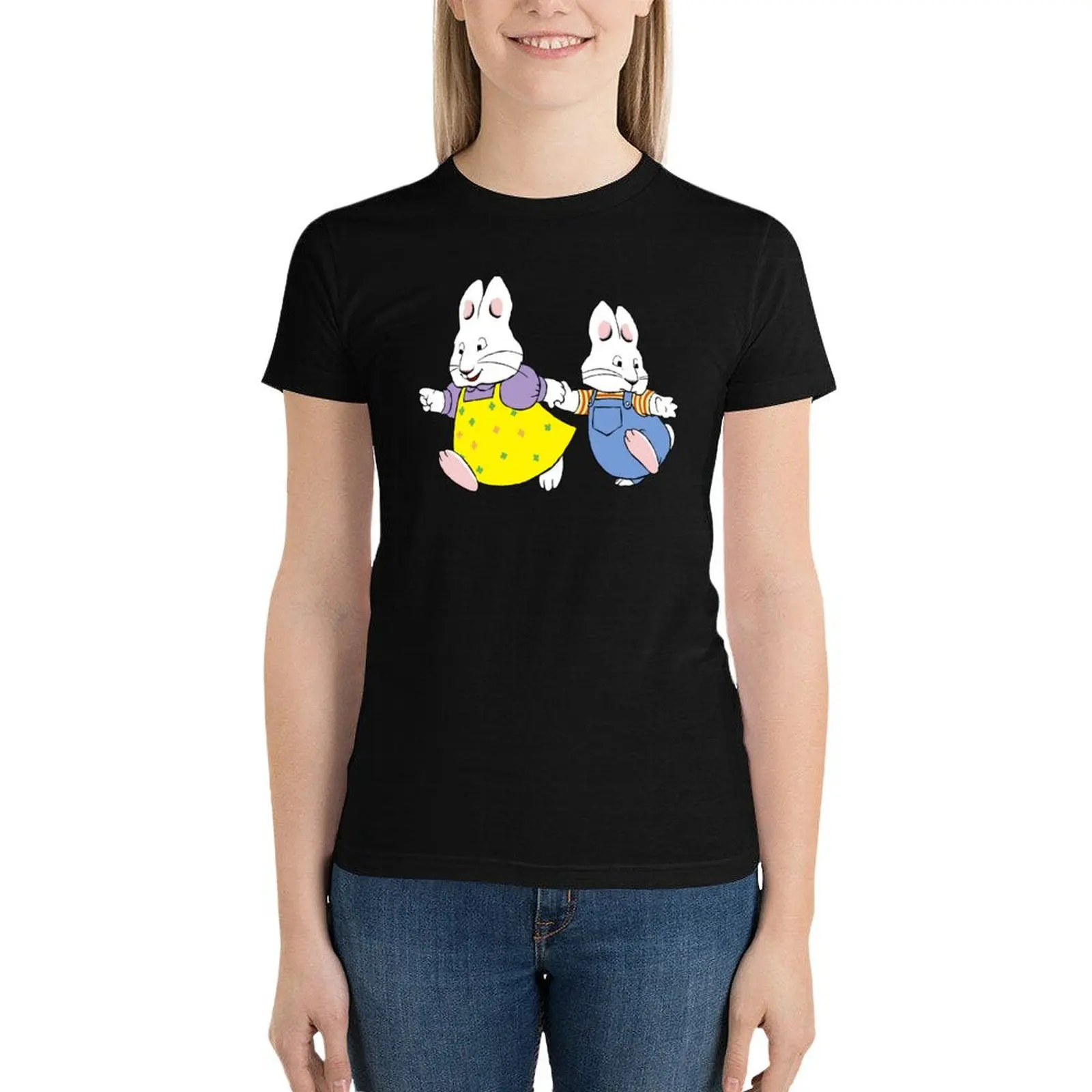 Max and ruby bunny T-Shirt anime clothes korean fashion funny shirts graphic tees t-shirts for Women graphic tees funny