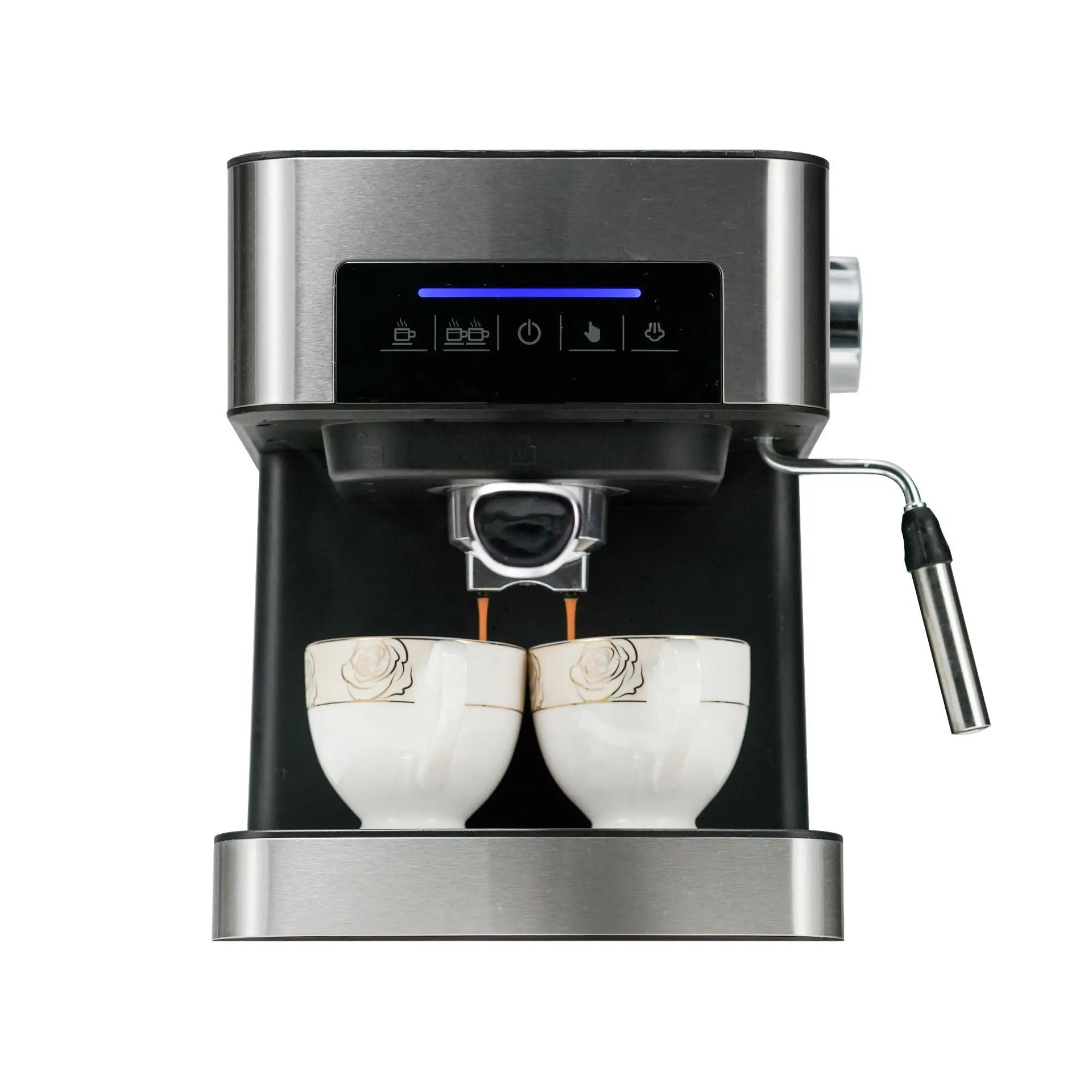 Coffelady Stainless Steel Touch Screen Espresso Machine Automatic 19 Bar Pump For Milk Foam Coffee Electric Household