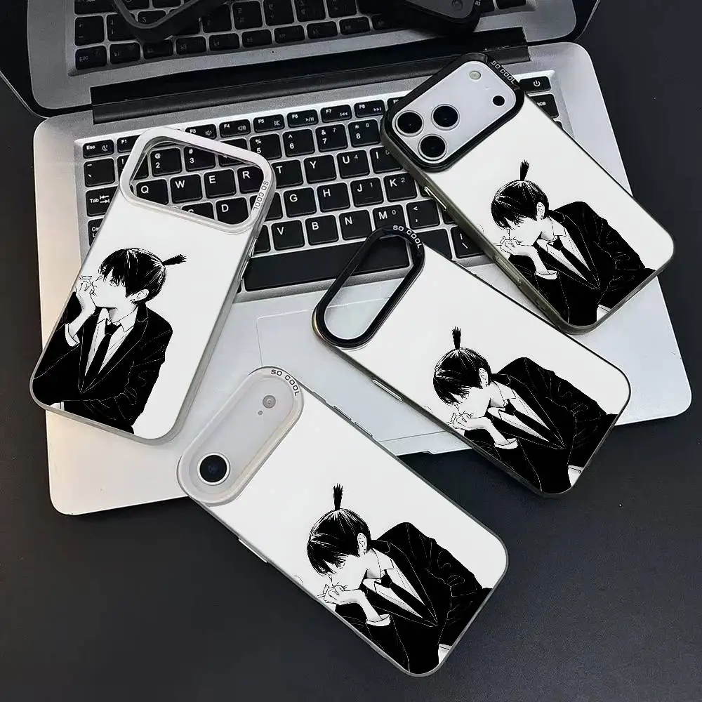 1pc c-serra homem a-acki hayakawa caso de telefone imd design cor prata caso para iphone 17 16 15 14 13 12 11 ar pro max plus