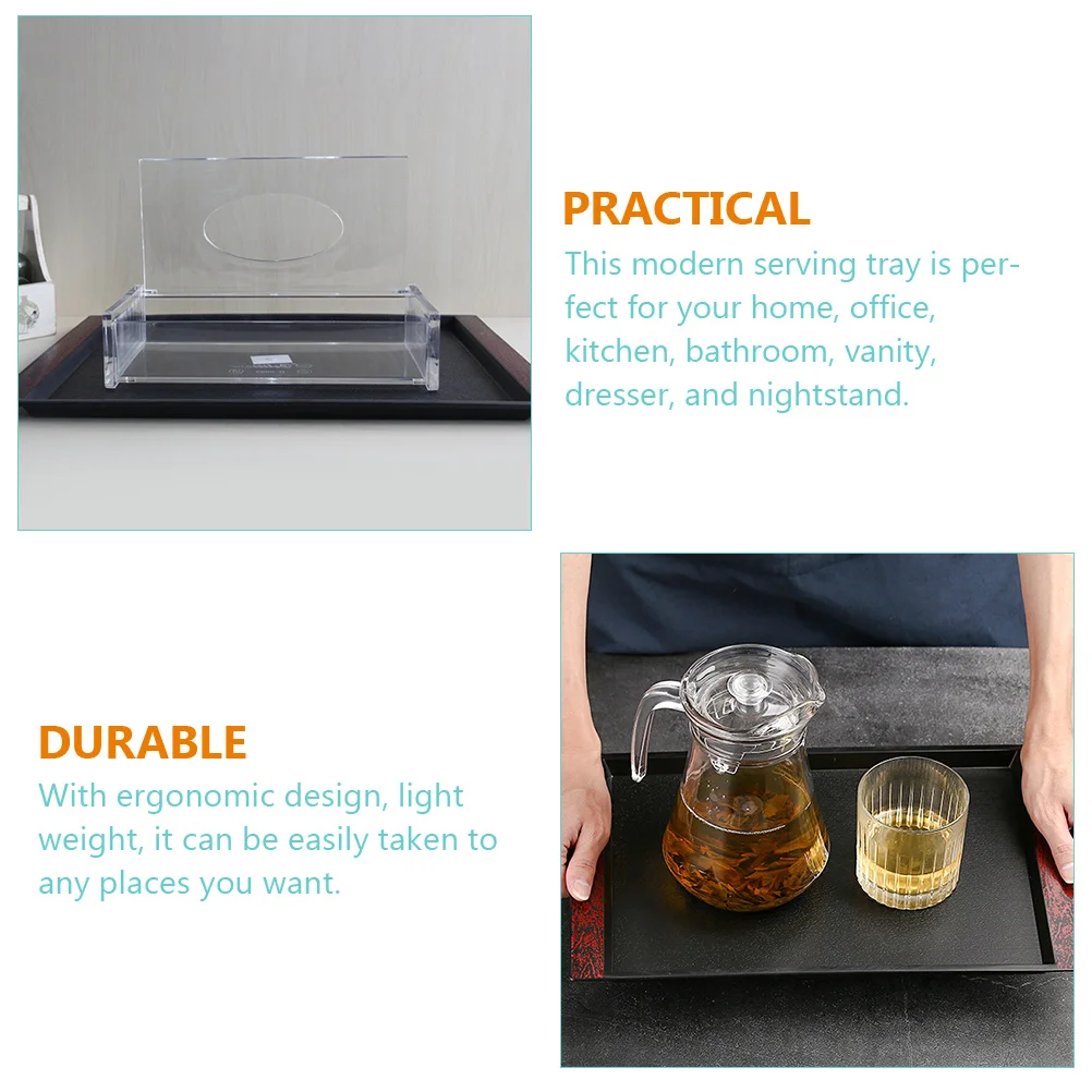 1pc Japanese Style Tray PP Material Multi-Functional Serving Tray for Kitchen Home Office Decorative Utility Trays Reusable