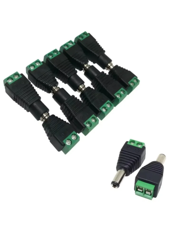 10 Par Złącza Zasilania DC 12V 5.5mm x 2.1mm, (10 x Męskie + 10 x Żeńskie) Adapter Wtyczki Zasilania, Złącze Zasilania DC — zdjęcie 2