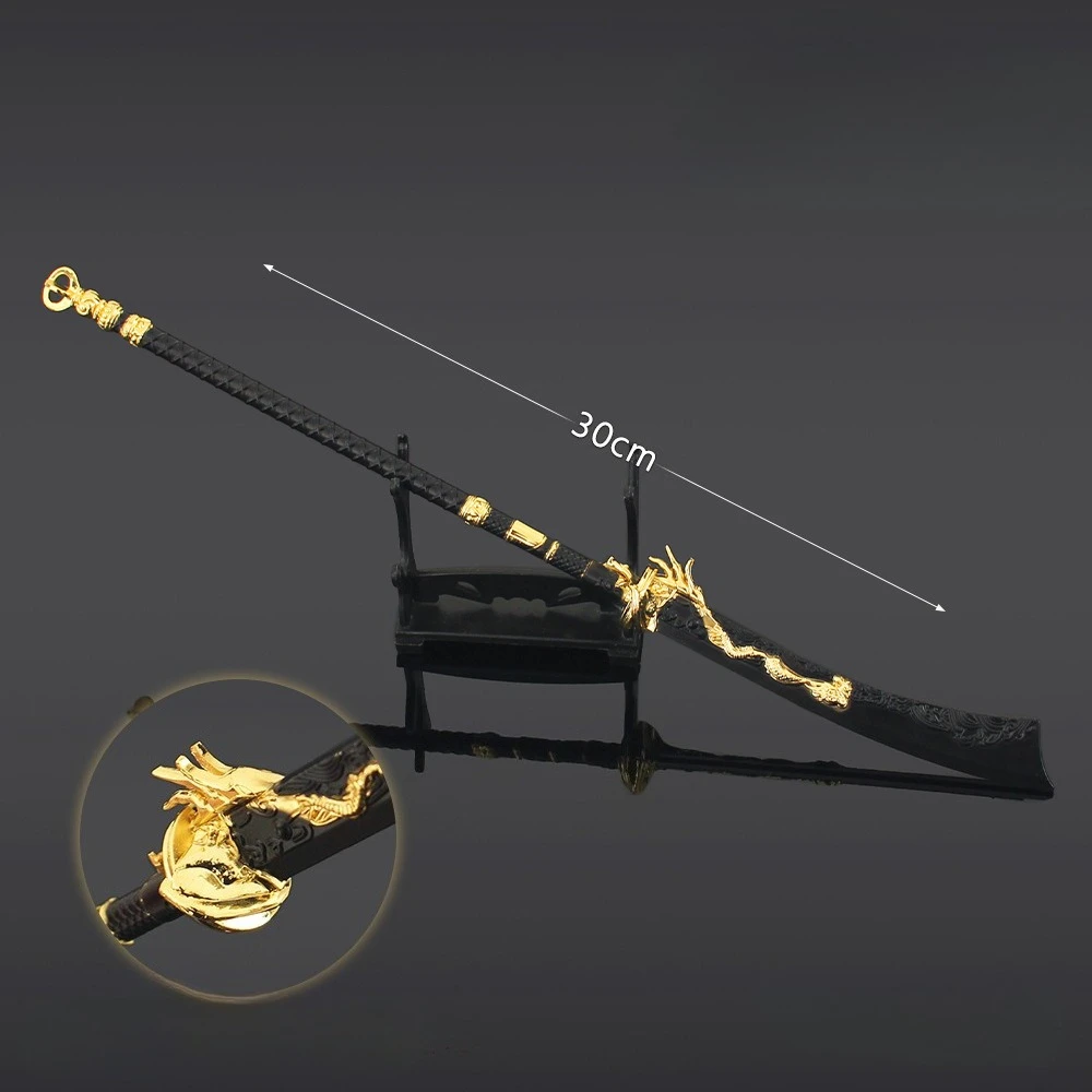 30cm/11.8in Combat Knife WhereWindsMeet Metal Swords Weapon Model Game Peripherals Boys Funny Gifts Collectible Desk Toy Sports