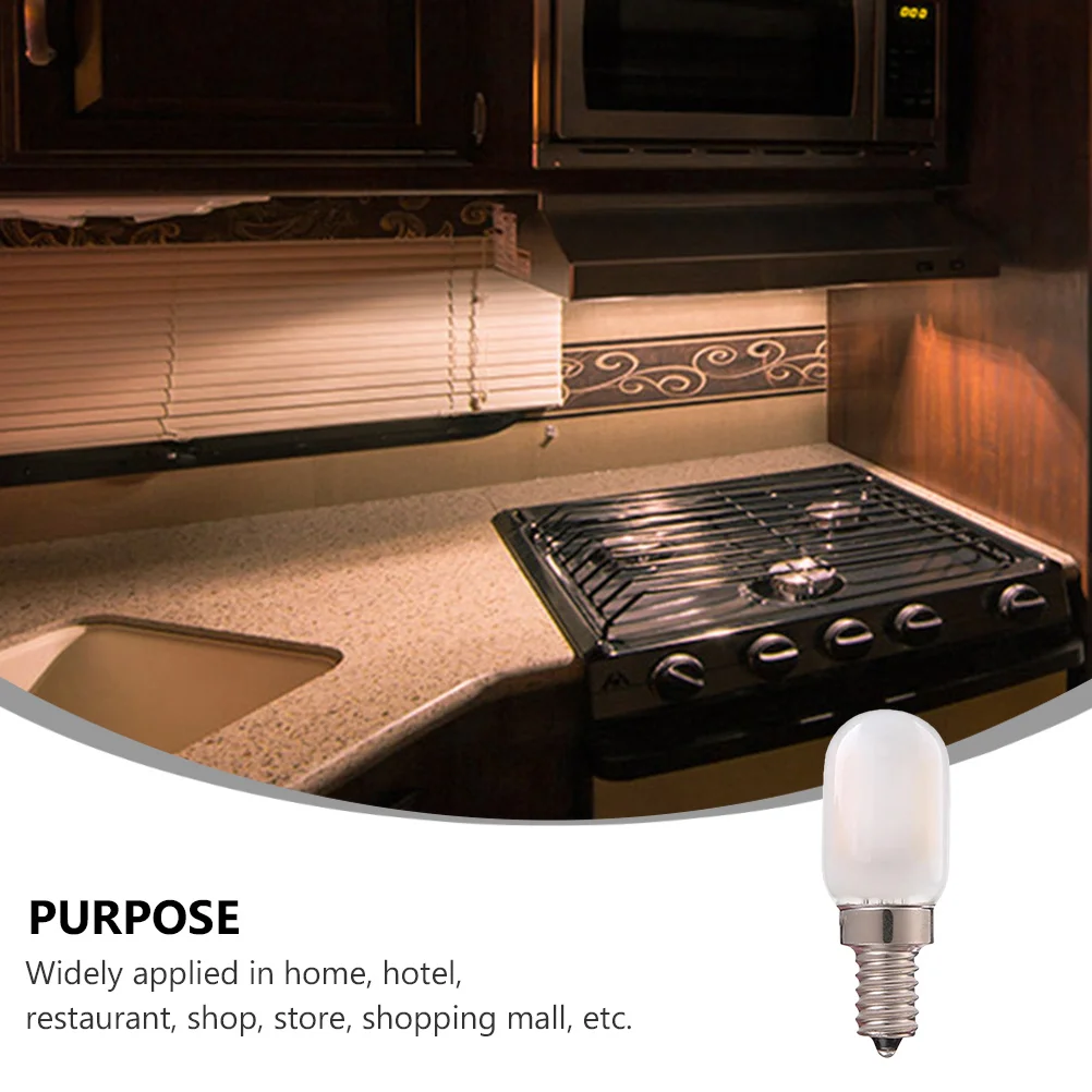 

1Pcs Frosted Warm Light LED Bulb 2700k Refrigerator Mini Bulb Replacement Cabinet Light Fridge Lamp Energy Saving