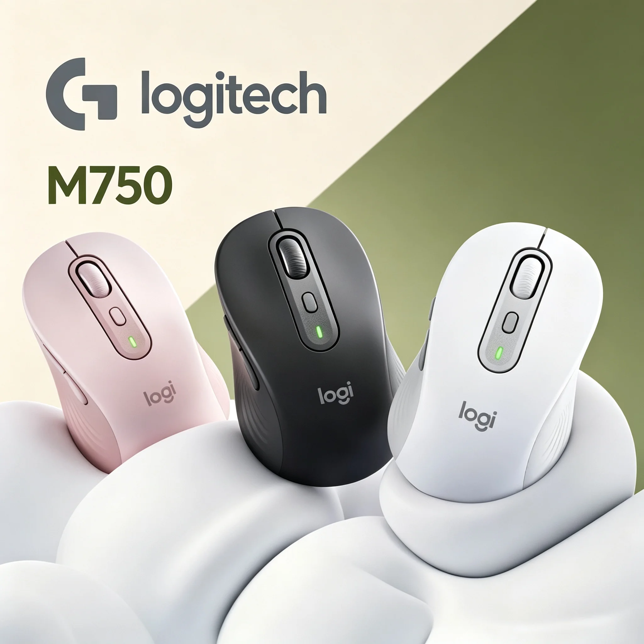 Office‑Optimized Logitech Signature Plus M750 Mice,Max 4000 DPI Adjustable Sensitivity,Logi‑Bolt Bluetooth Ergonomic Mice For De