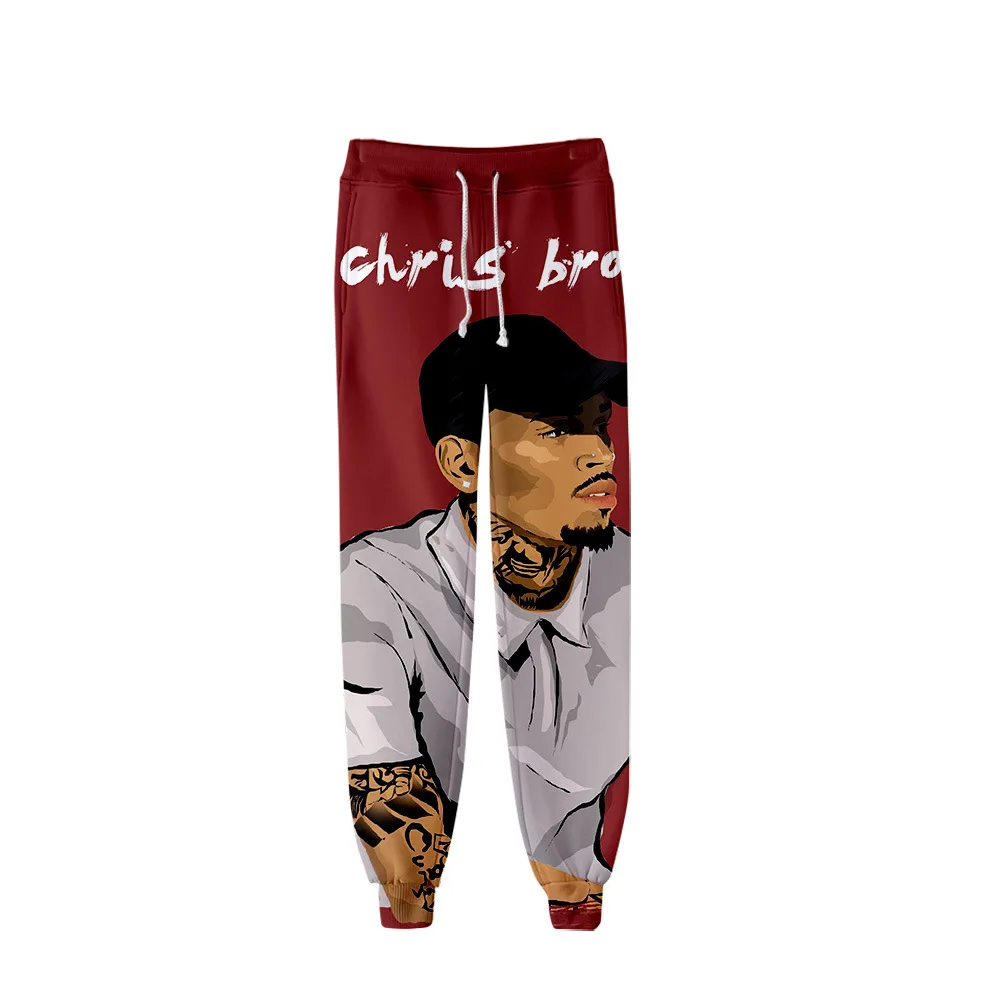 Breezy Chris Brown Sweat Pants 3D Joggers Pants Trousers Men/Women High Street Hip Hop Pantalon Homme Sweatpants