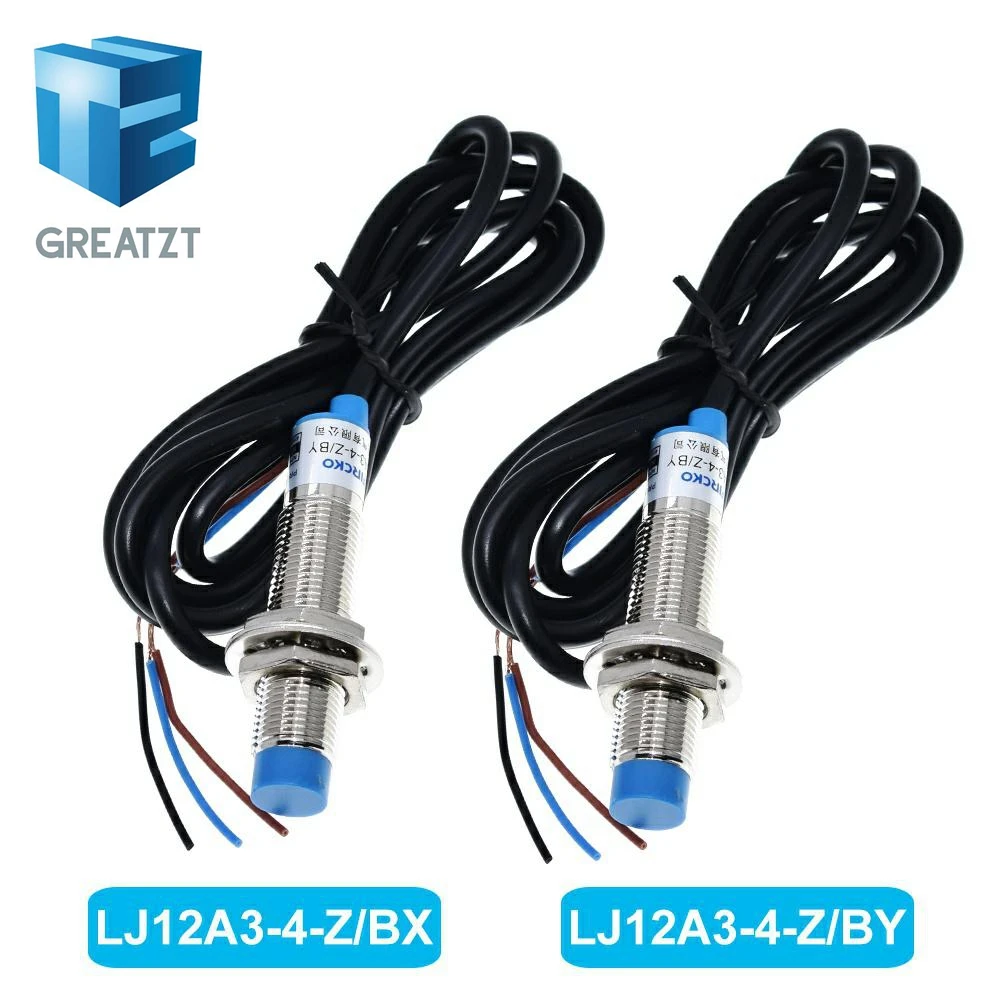 GREATZT LJ12A3-4-Z/BX LJ12A3-4-Z/BY New Inductive Proximity Sensor Detection Switch NPN DC 6-36V for Arduino