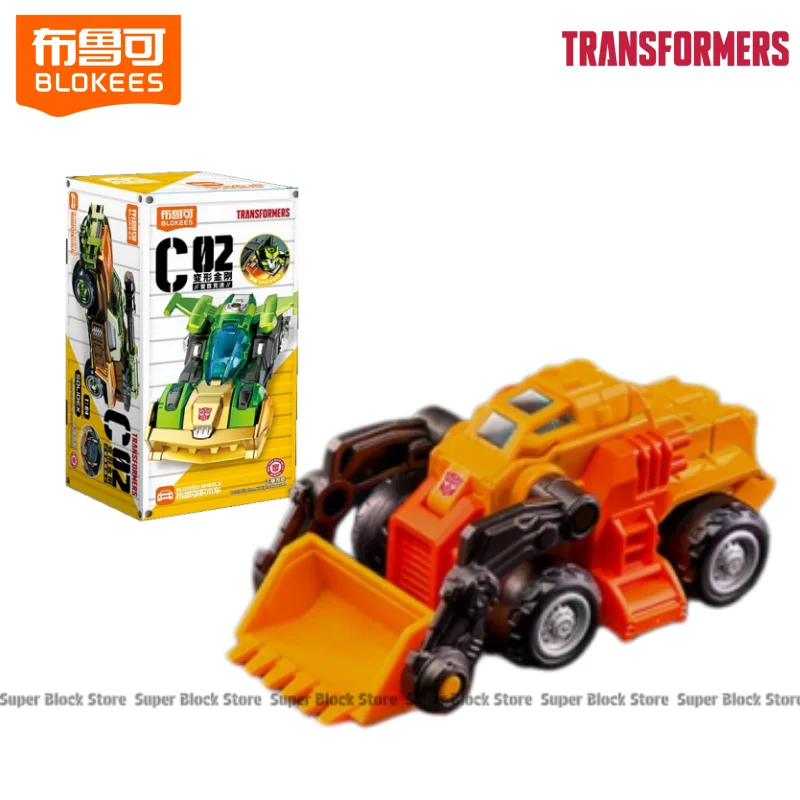 Op voorraad Blokees Transformers Car C02-serie: Roadbuster Pipes Thunder Speed ​​Assembly Model Ornamenten Collectie Cadeau