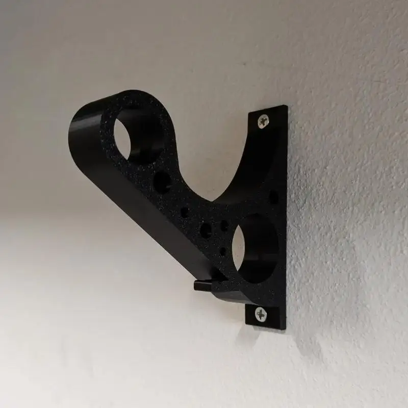 Wall Mounted Motorcycle Helmet Hanger Black Multi-Functional Easy Install Bracket for Keys Bags Caps Home Garage Storage