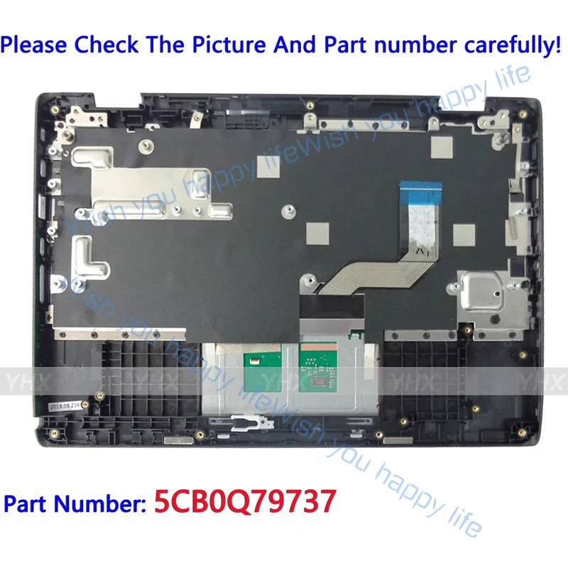 L... 5CB0Q79737 New For Lenovo 500e Chromebook 81ES Palmrest Keyboard Bezel Cover