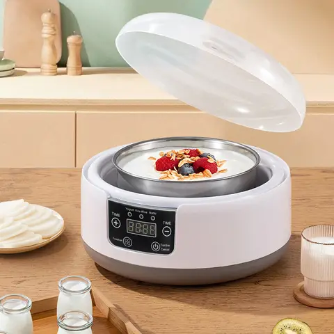 Electric Yogurt Maker Machine 1.2L Homemade Yogurt Natto Maker Small Home Yogurt Incubator with Jars Stainless Steel Liner