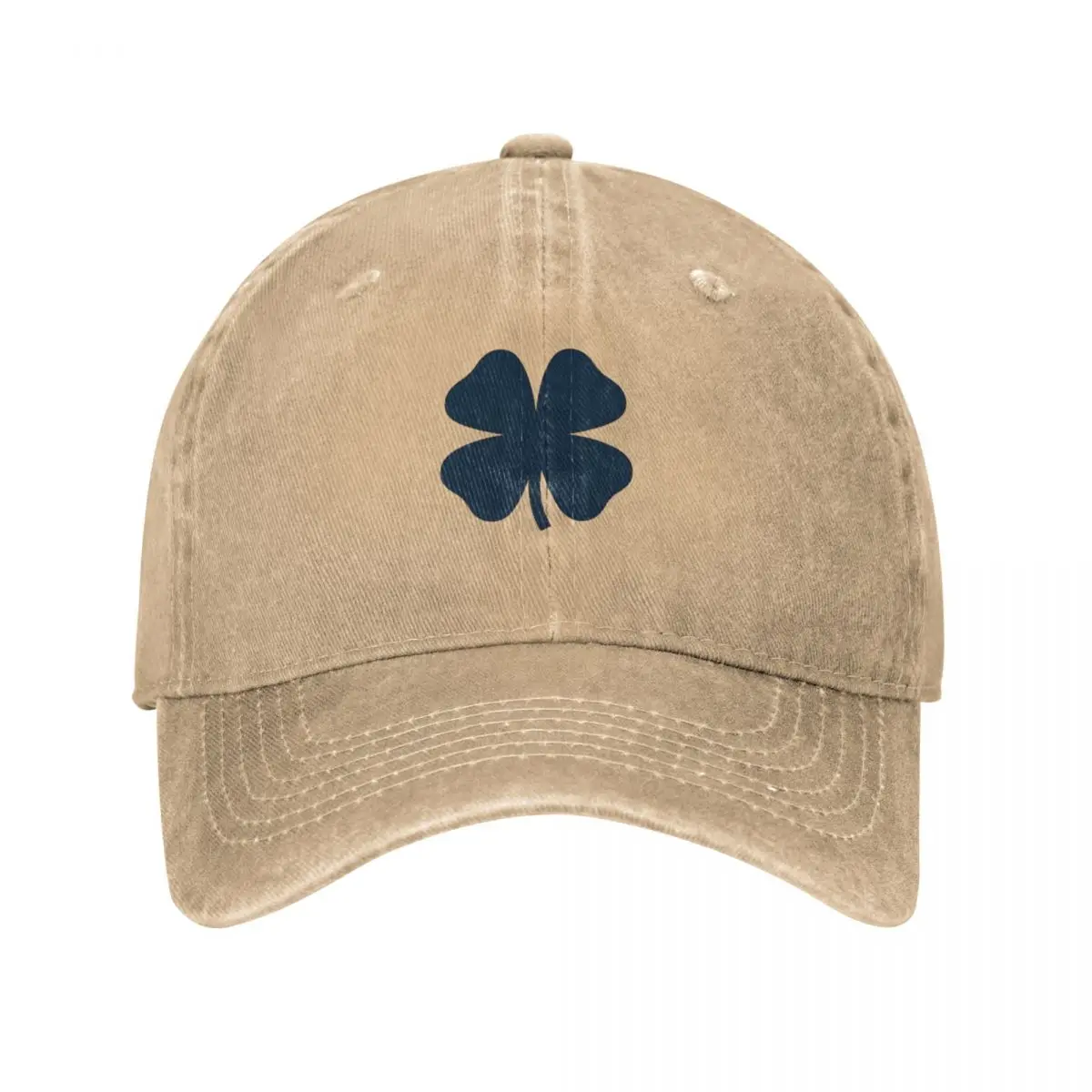 Four Leaf Clover Best-Selling Adult Denim Baseball Cap - Premium Distressed Style