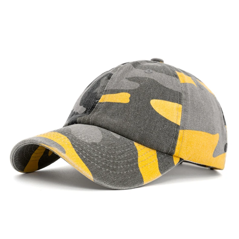 Baseballkappe mit individuellem Logo und Camouflage-Muster für Männer und Frauen, bestickte Unisex-Sommerkappe, DIY-Sonnenhut, verstellbar – Detail 10