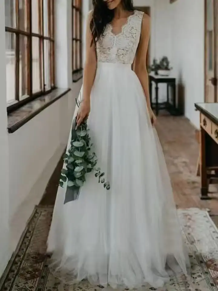 Sexy V Neck Wedding Dress Boho Vestido De Noiva 2026 Robe Mariage Trouwjurk Sukienka Na Wesele Hochzeitskleid Brautkleid