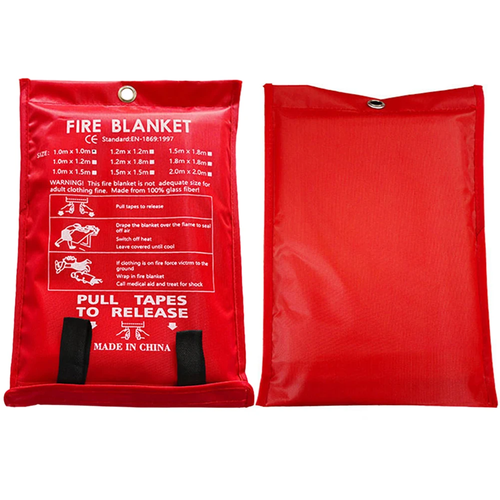 Fire Blanket Fiberglass Fire Blanket Flame Retardant Protection Emergency Fire Blanket Fireproof Blanket for Emergency Surival