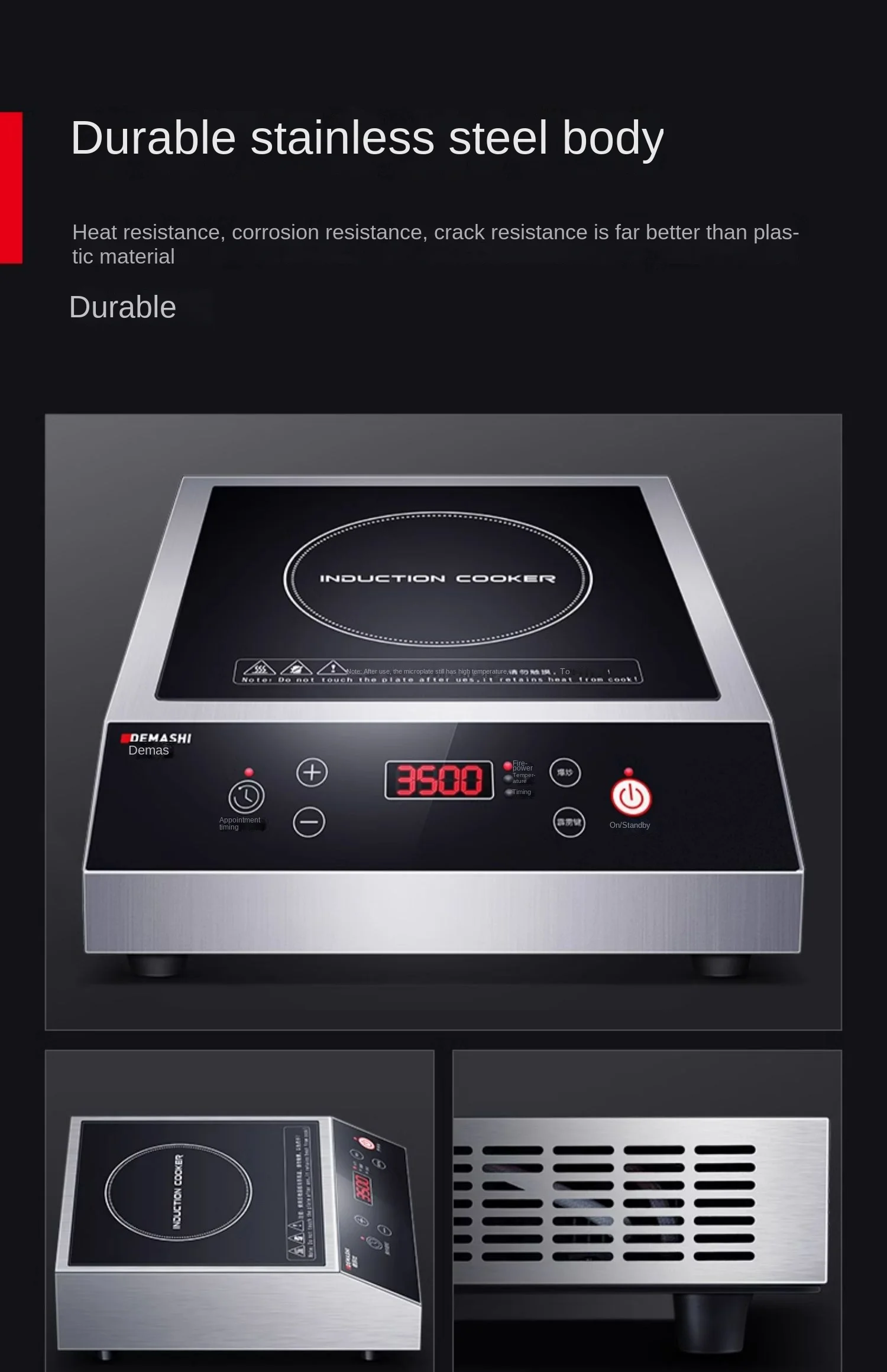 3500w commercial induction cooker high power hotel household milk tea shop flat commercial induction cooker