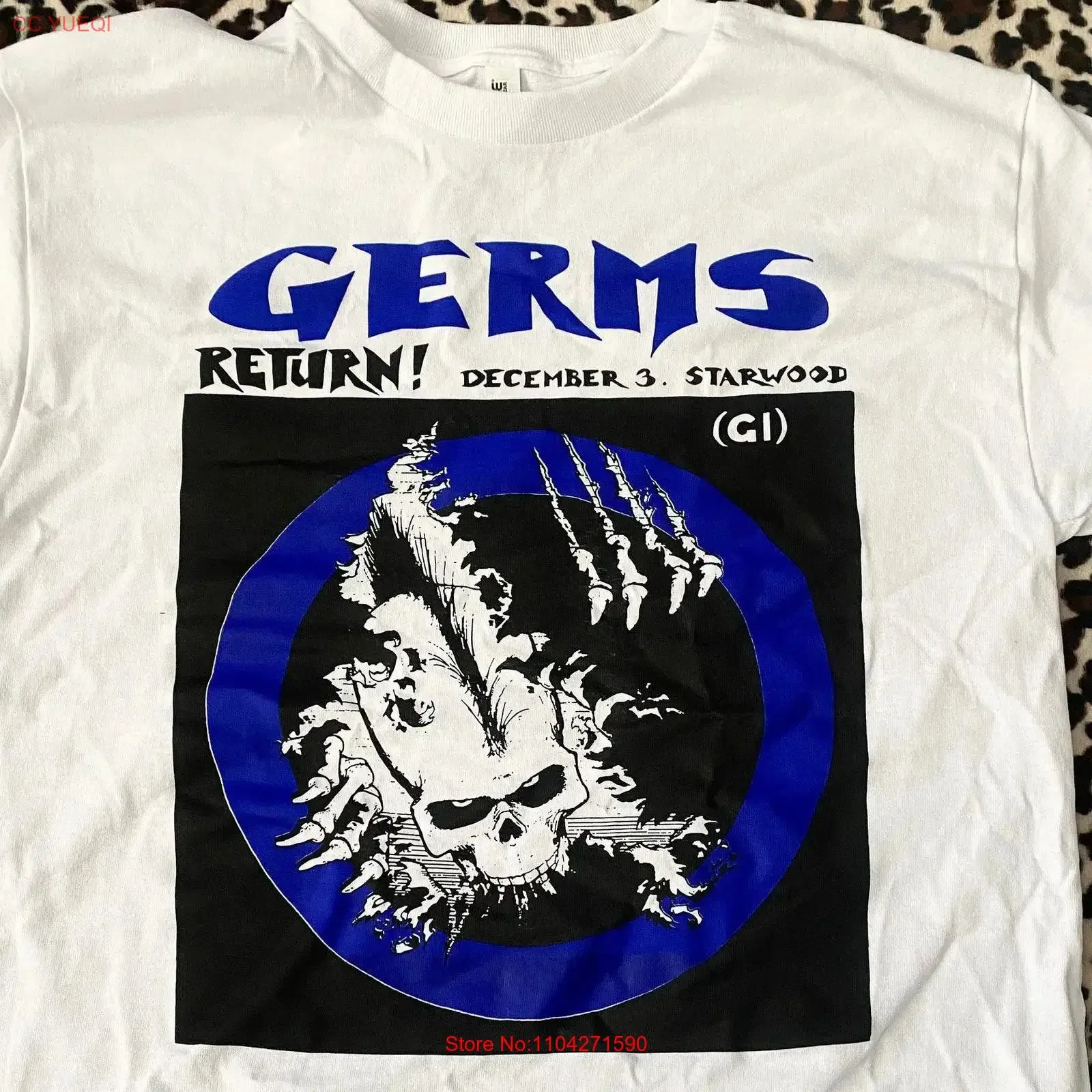 Germs Final Show Flyer T Shirt vintage Washed Unisex Casual fashion designer clothes Soft Versatile homme Breathable Stretched