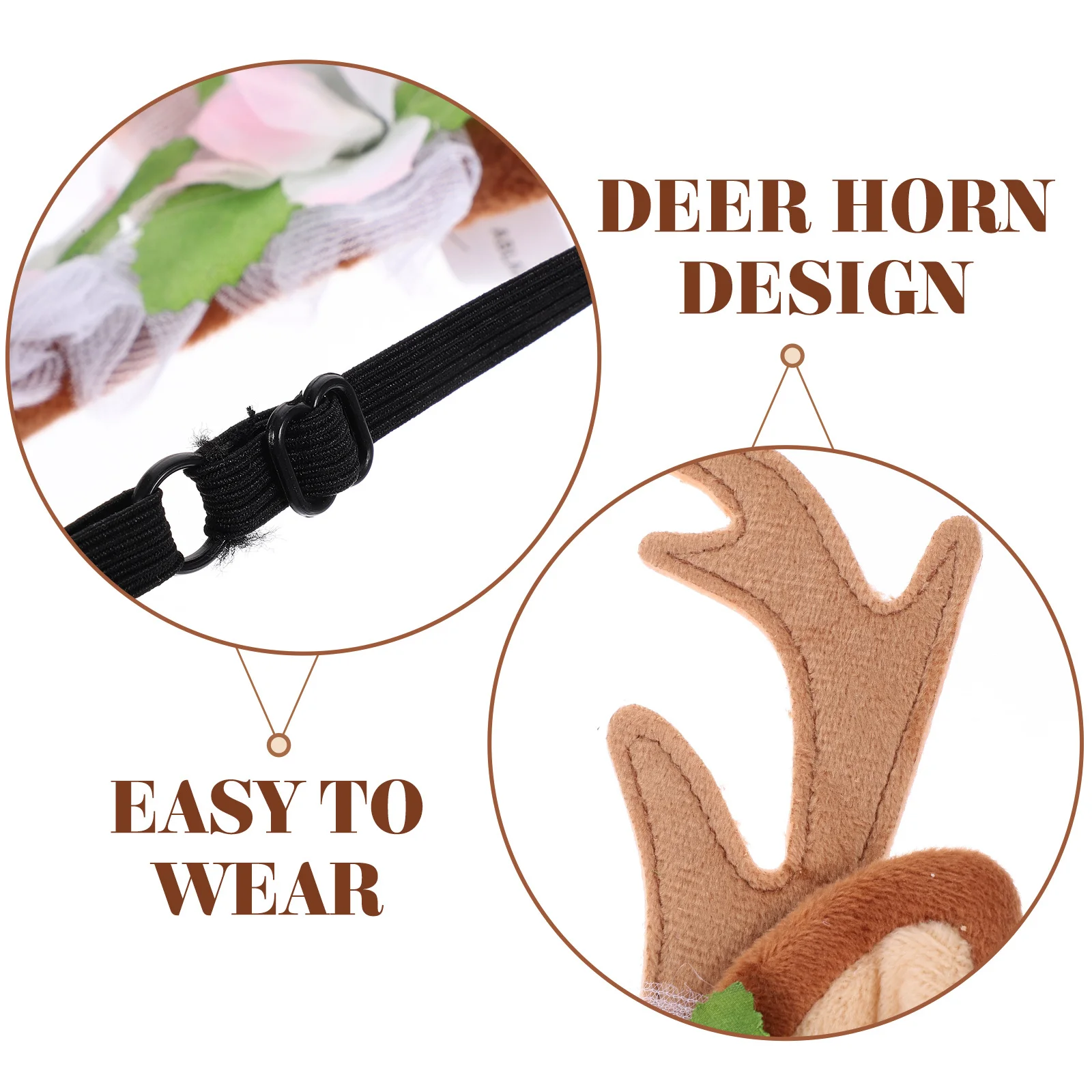 

Dog Antlers Headband Pet Christmas Headbands Accessories Wear Hair Hoops Yarn