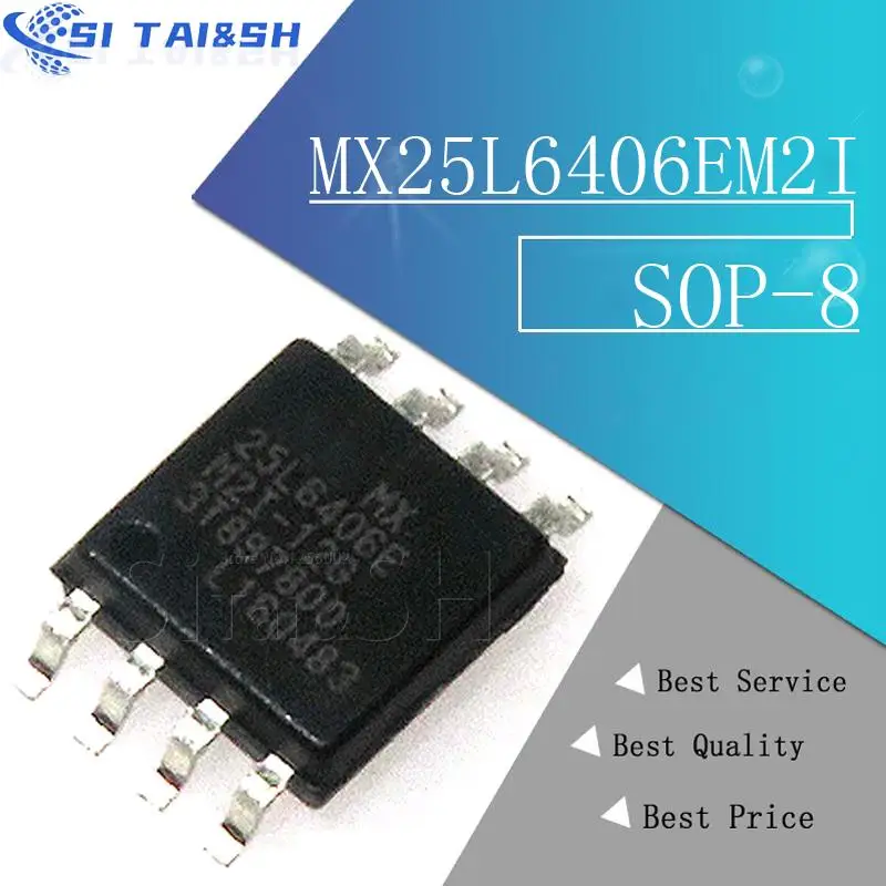 5 Stück MX25L6406EM2I-12G 25L6406EM2I-12G MX25L6406E MX25L6406 25L6406E SOP-8 neues Original