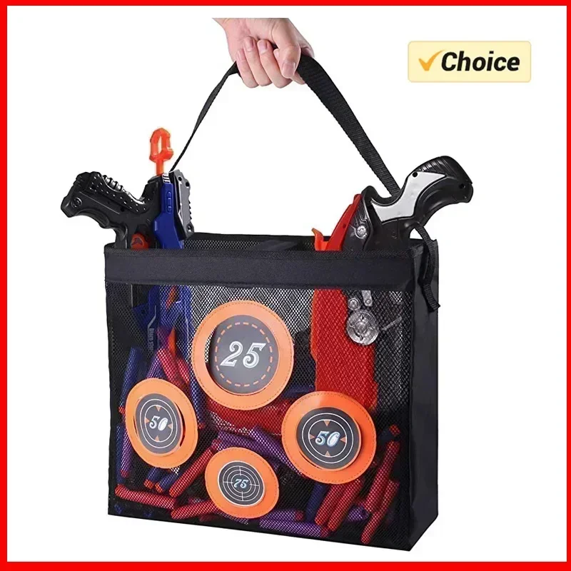 حقيبة شبكية لتخزين ألعاب الهدف لممارسة الرماية المحمولة متوافقة مع ناسف سلسلة Nerfs Darts Kids 6+ Nerfs N-Strike Elite #3