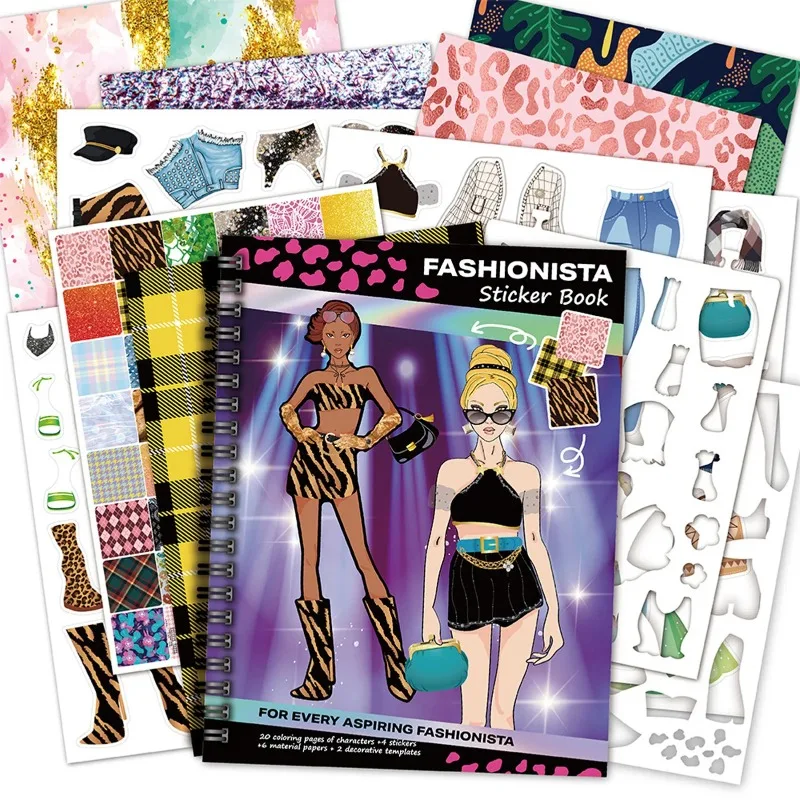 

Color sticker book, self-adhesive, washable, sweet girl, scrapbook, DIY aesthetic materials, mobile phone decorative stickers.