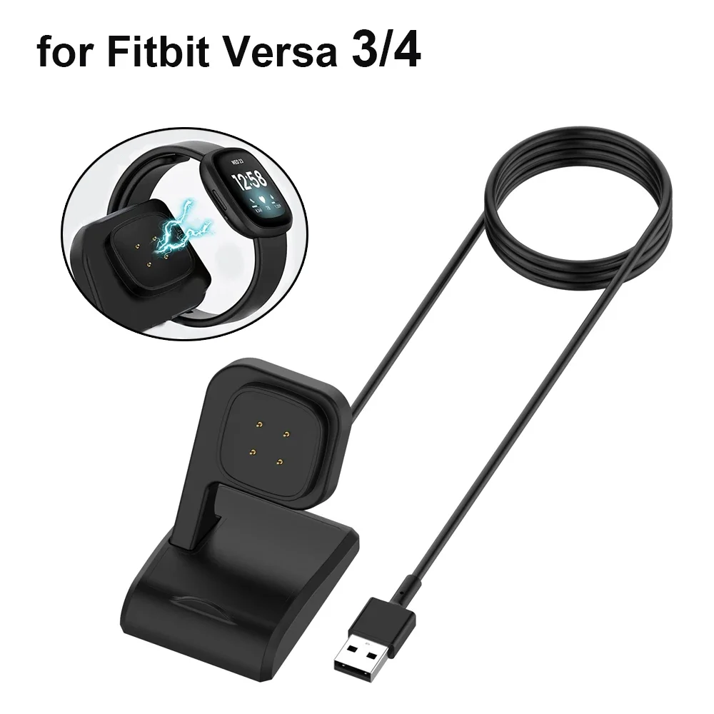 

Charger Holder for Fitbit Sense/Versa 3 4 Magnetic Charger Stand USB Cord Charging for Fitbit Sense 2 Smartwatch