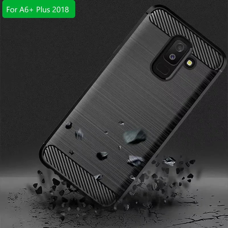 Carbon Cover for Samsung Galaxy A6 Plus 2018, Galaxy Jean,Silicone TPU Case, A605F, A605G , for Galaxy A6+ 2018 , Capa Cases