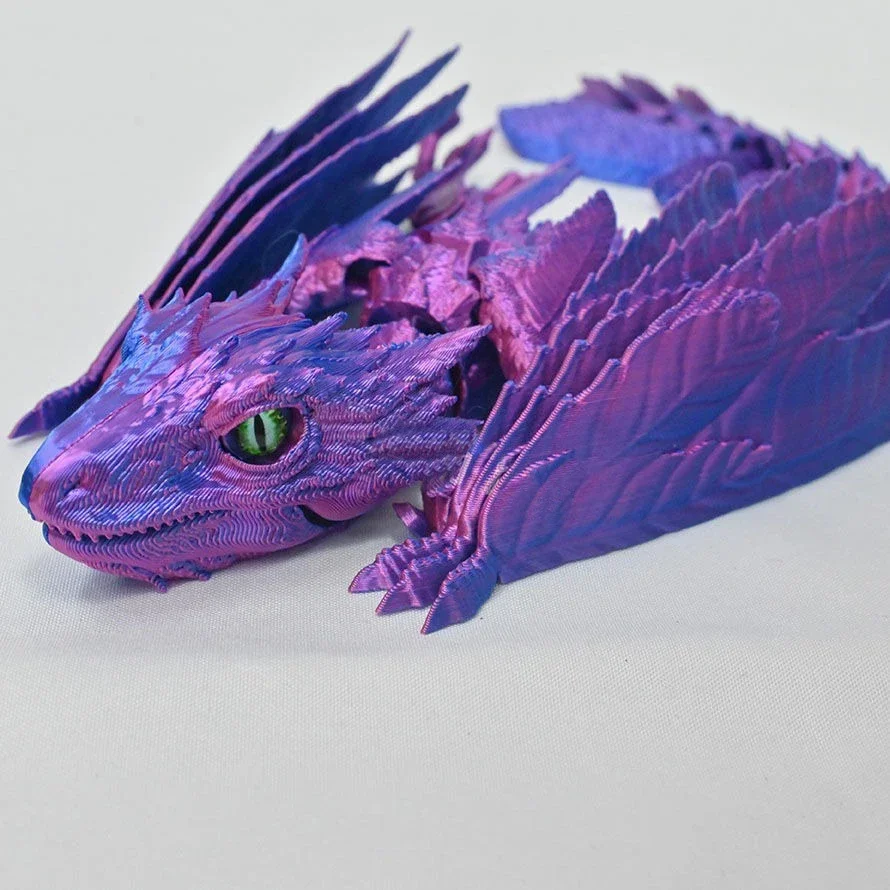 

Dynamic 3D Printed Dragon Eggs Fidget Toys 3D Printed Articulated Dragon, Posable Flexible Crystal Dragon Toys for Autism