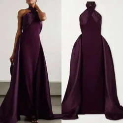 Customized Exquisite Elegant Pleat Draped A-line Halter Long Dresses Bespoke Occasion Dresses Matching Fashion
