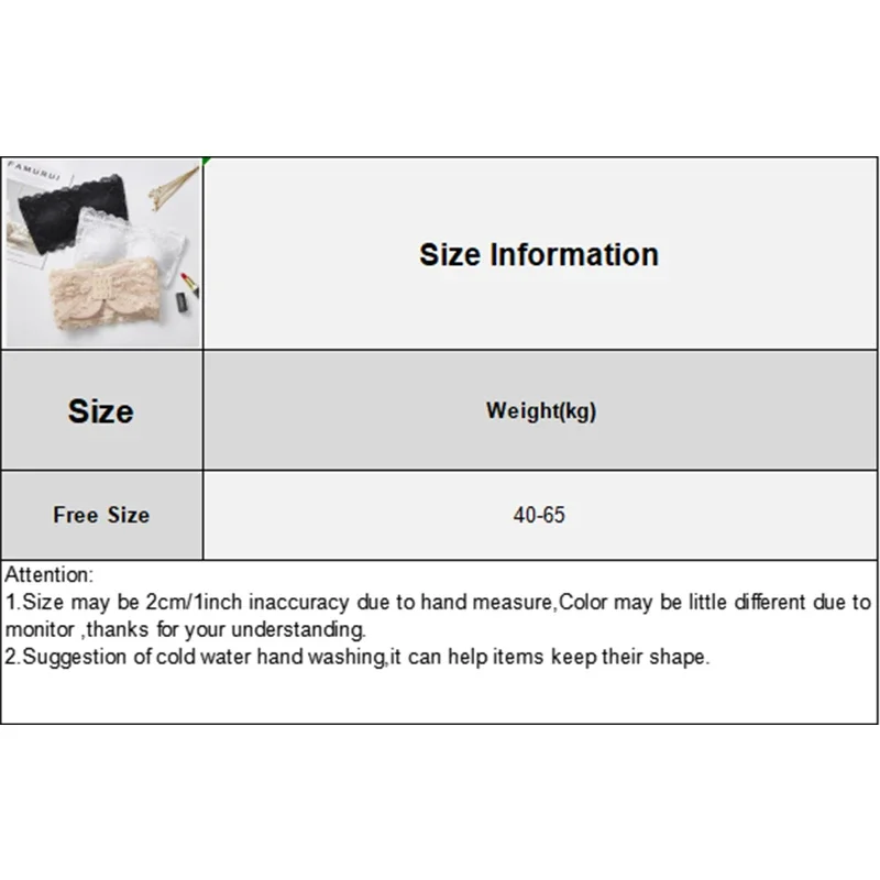 Krajkové neviditelné podprsenky bez ramínek Dámské pevné zabalené hrudníku sexy trubkový top spodní prádlo ženské krásné tílko bezešvé crop top - náhled 6