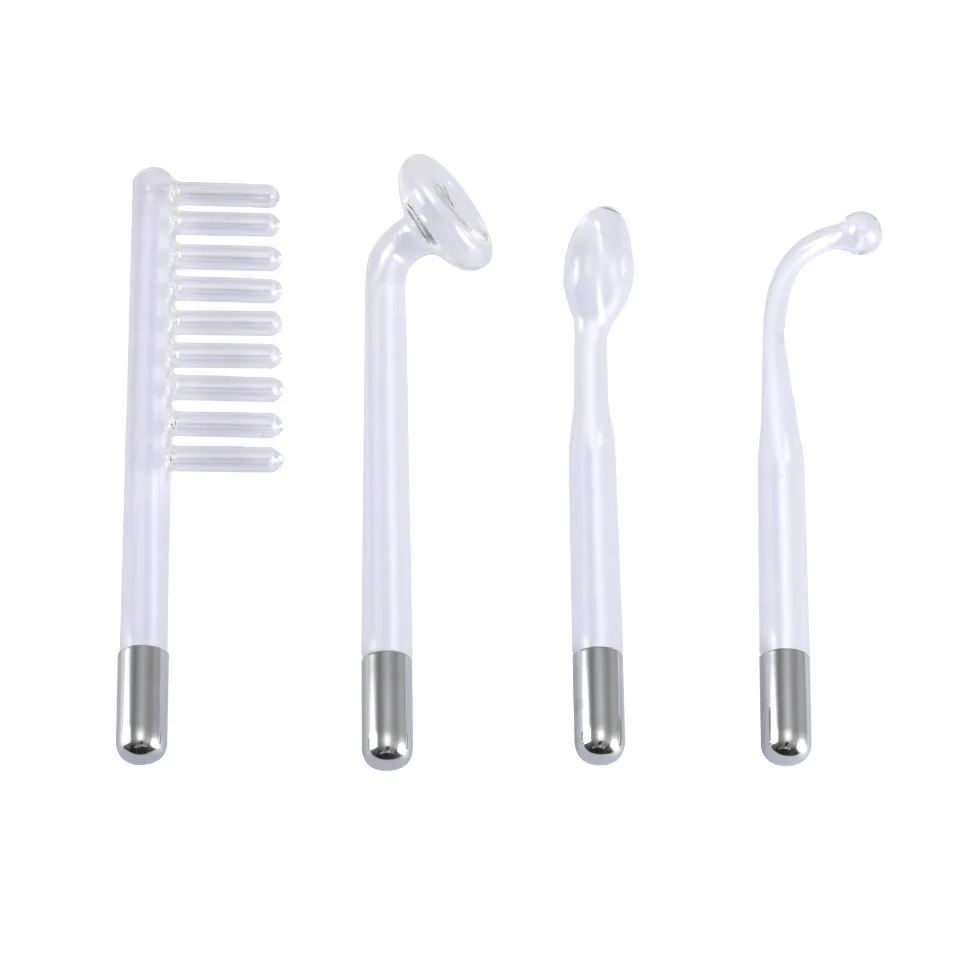 أقطاب كهربائية بديلة عالية التردد أنبوب زجاجي عصا العلاج الكهربائي للوجه العناية بالبشرة مزيل البقع جهاز التجميل عصا العلاج