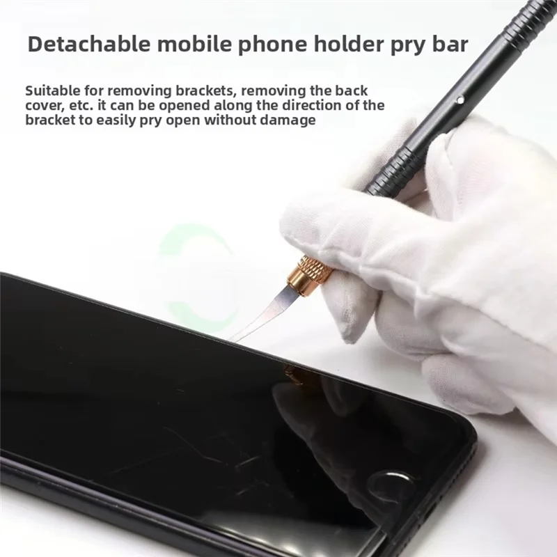 ABKO-TE-157 Coltello per rimozione colla con spazzola in acciaio per scheda madre del telefono cellulare CPU IC Pad Strumento di riparazione per la pulizia dei chip