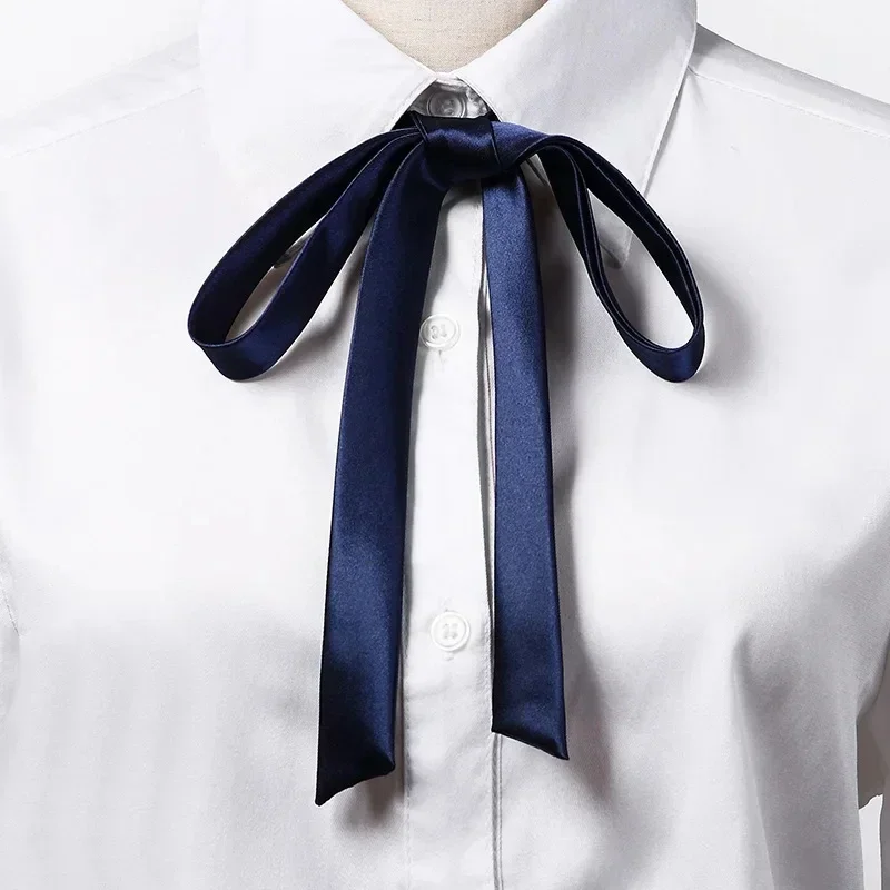 Korean Small Tie Bowtie College Style School Uniform Shirt Accessories Men's Women's Long Section Streamers Collars Flowers