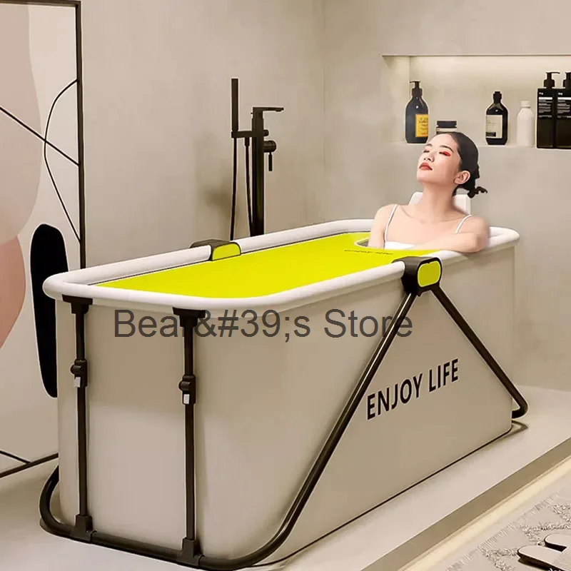 

Modern Portable Bathtub Indoor Big Waterproof Home Waterproof Bathtub Single Aesthetic Baignoire Pliante Bathroom Supplies