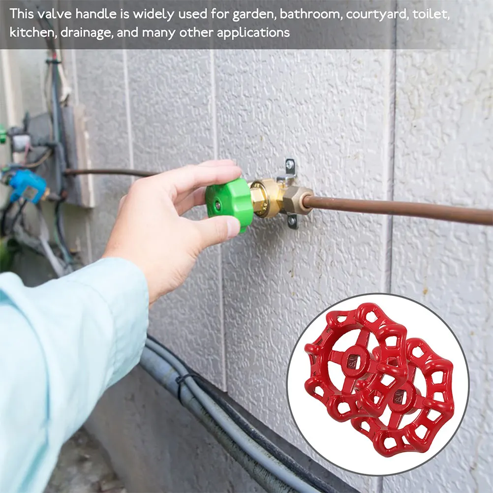 

4pcs Cast Iron Handwheel Handles for Valves Faucet Replacement Shutoff Gate Bathroom Kitchen Courtyard Toilet