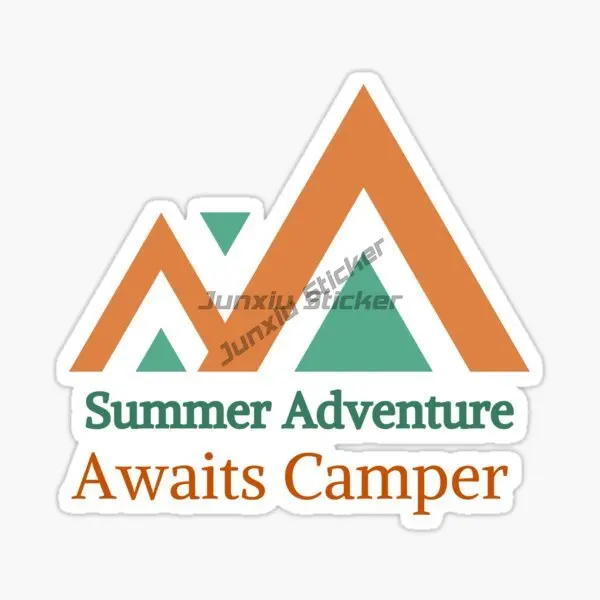 Summer Adventure Awaits Camper PVC Stickers for Decorate Laptop Car Motorcycle Window Truck Van Off-road Table Decal Accessories