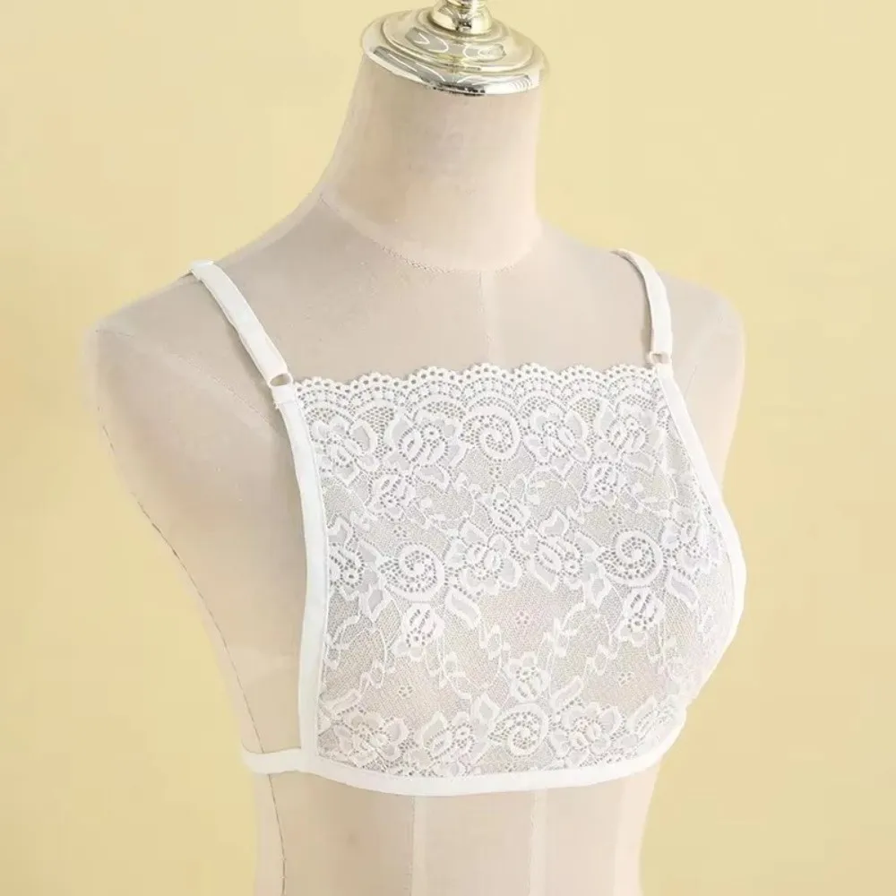Lace Fake Collar Accessory Breathable Prevent Exposure Lace Cover Up Overlay Prevent Light Leakage Wrapped Chest Overlay