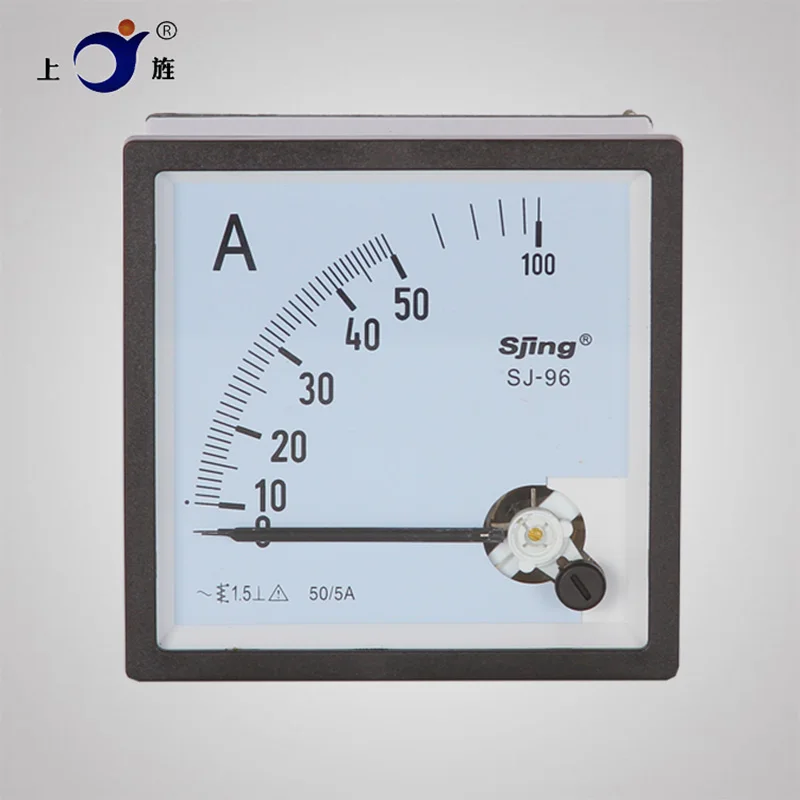 1Pcs SJ96 AC 50A 75A 100A 150A 200A 250A 300A 400A 500A 600A 750A 800A Measuring Range Panel Mounting Ammeter Ampere Meter CP-96