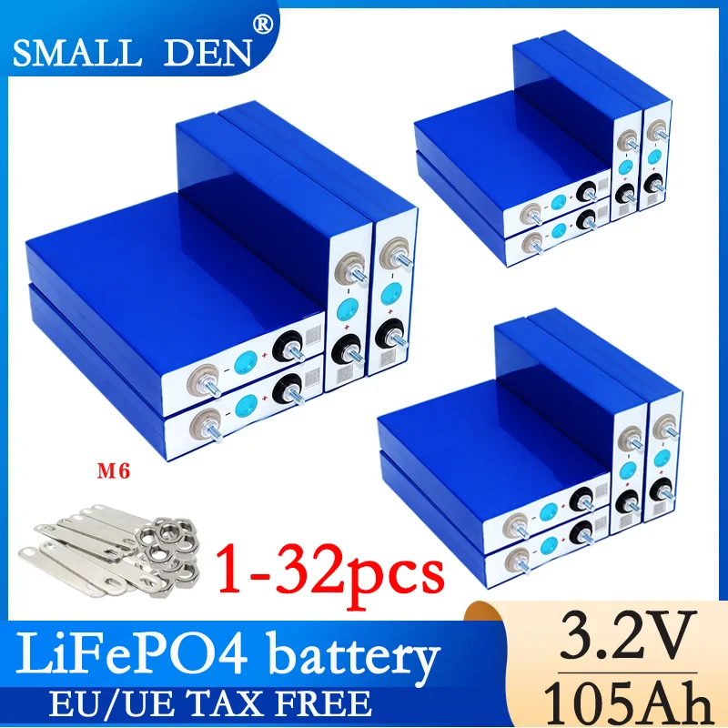 

Brand New original 3.2V 105Ah lifepo4 battery cells DIY 12V 24V 48V electric vehicle RV solar cell pack EU/US duty-free