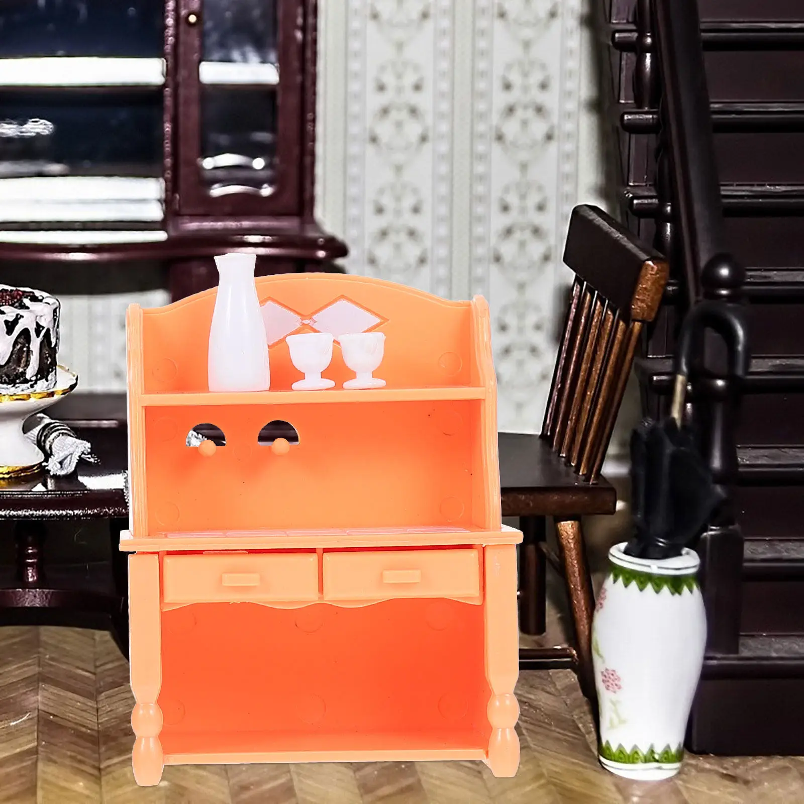 Mini Refrigerator Model for Dollhouse – Functional Dishwasher & Wine Cabinet Decor, 1:12 Scale Miniature House Accessory