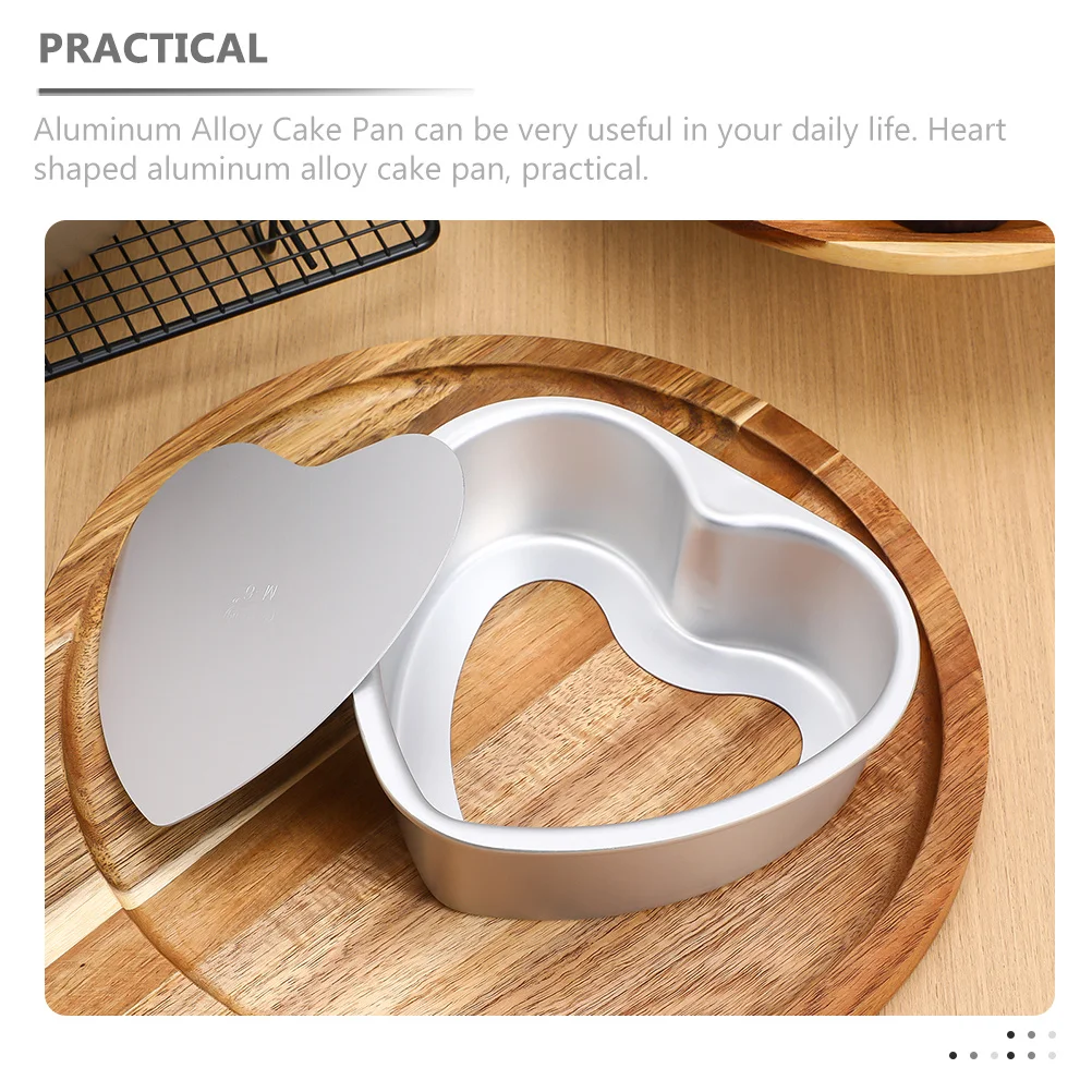 

Heart Shaped Cake Pan Nonstick Aluminum Baking Mold Removable Bottom for Layer Wedding Cake Cheesecake Dessert